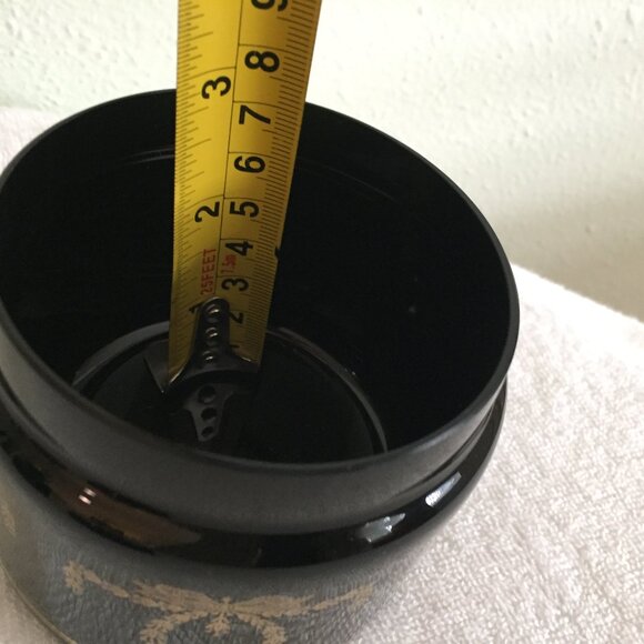 PV France Portieux Vallerysthal French Black Glass Vanity Set 2 Perfume Bottles - Picture 15 of 16